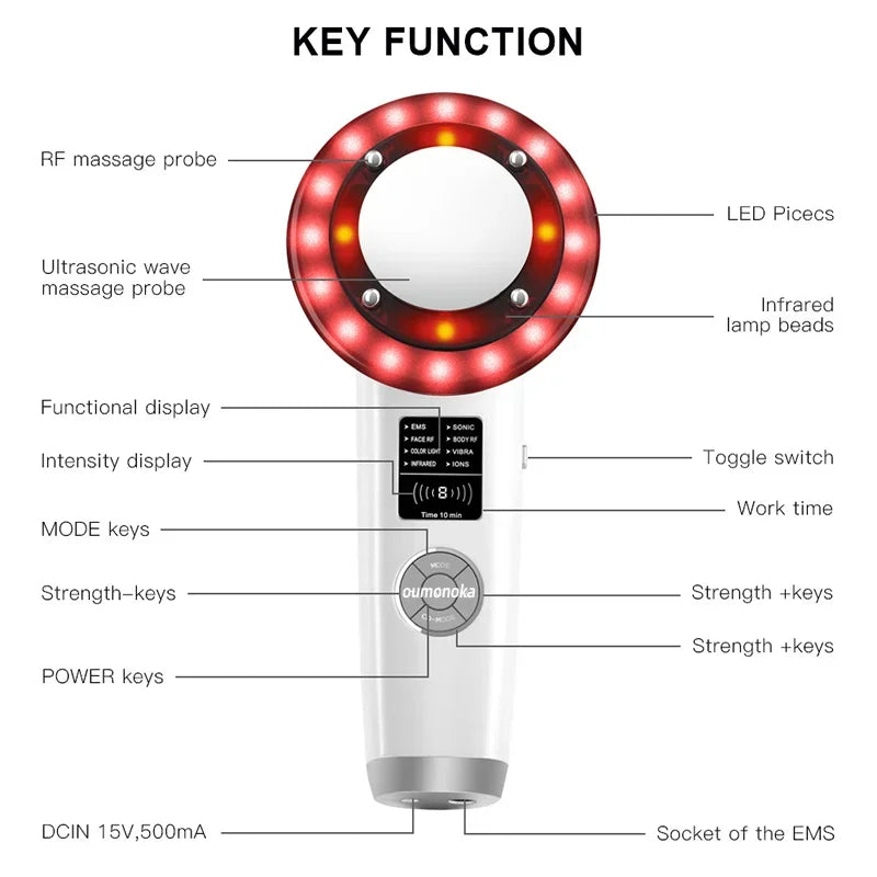Portable Face Lifting Machine: Radiofrequency Skincare & Red Light Therapy-3